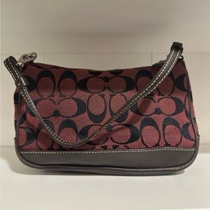SOLD - Y2K Vintage Coach Maroon Demi Mini Bag 6094